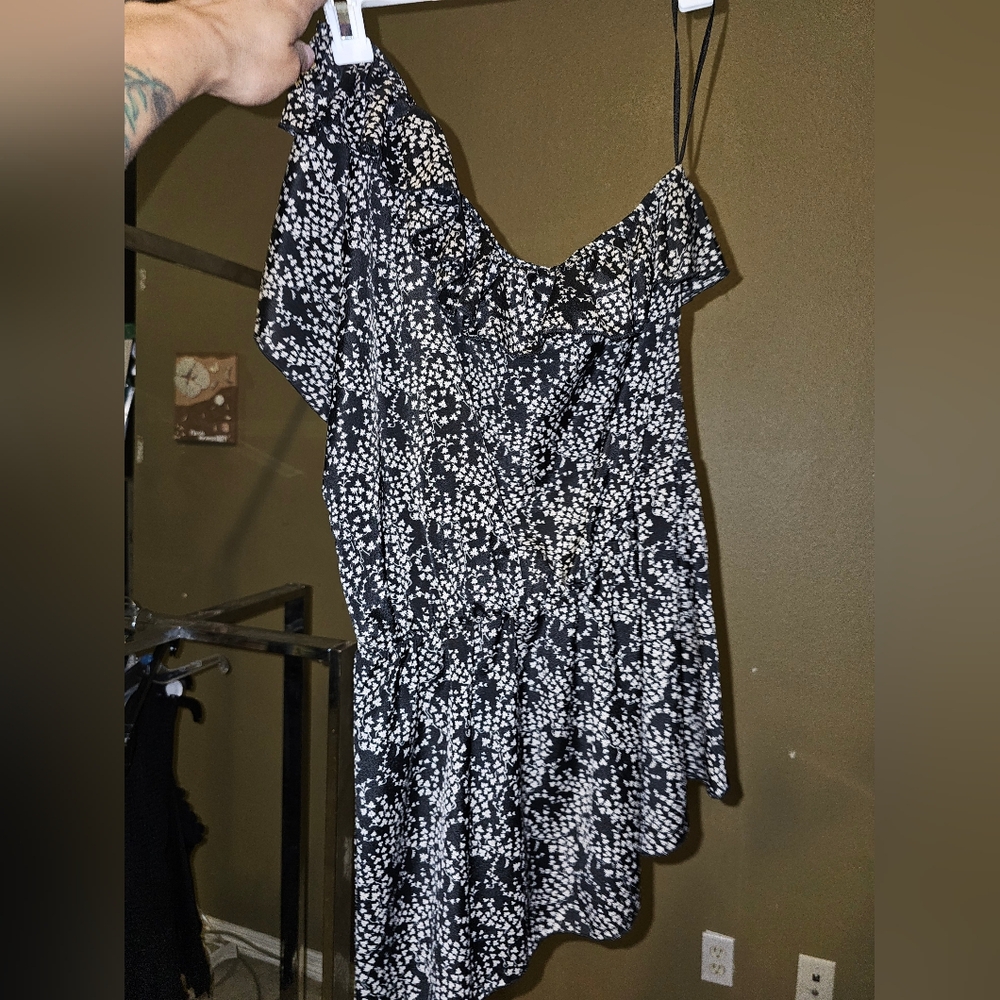 Black and White Floral Dress